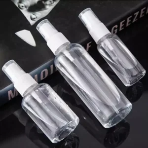 Botol Spray 50ml / Wadah Plastik Bening Polos Isi Ulang Travel Semprot