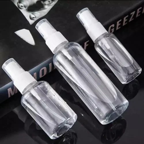Botol Spray 50ml / Wadah Plastik Bening Polos Isi Ulang Travel Semprot