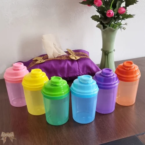 Tumbler CUTE Shaker Gelas Plastik + Tutup Flip Top Botol 350 ml - SMALL