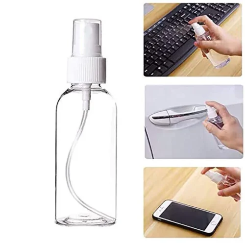 Botol Spray 50ml / Wadah Plastik Bening Polos Isi Ulang Travel Semprot