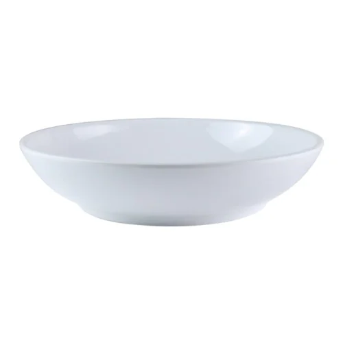 PUTIH Mangkok Pasta 8in 20cm Piring Saji Melamine Golden Dragon W7908
