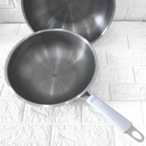 Wajan Honey Comb 32 34 cm Stainless Tebal Gagang Panjang Frypan Laba