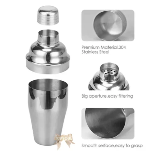 Shaker Cocktail Stainless Botol Mixer Pengocok Minuman Bar 550ml 750ml